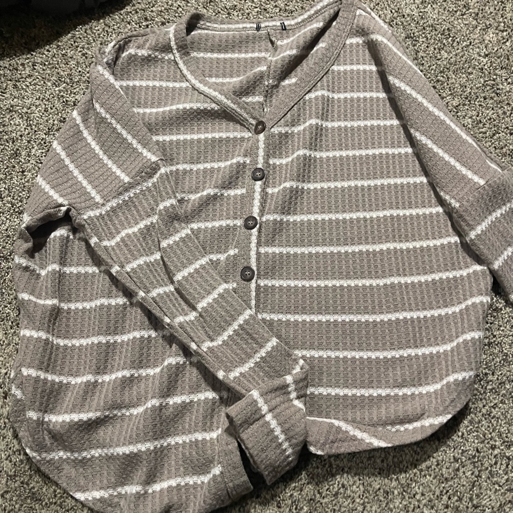 button up striped shirt